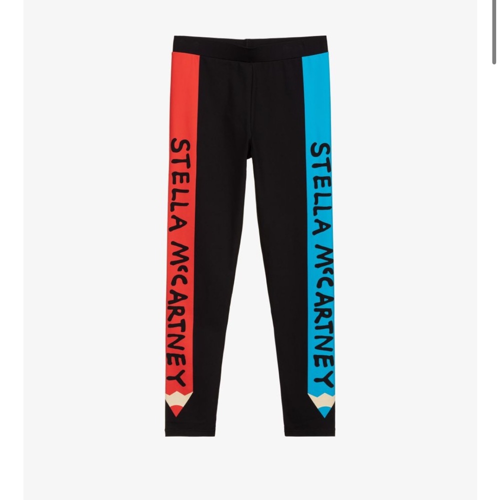 Stella McCartney Kids Leggings with Bold Red and Blue Stripes